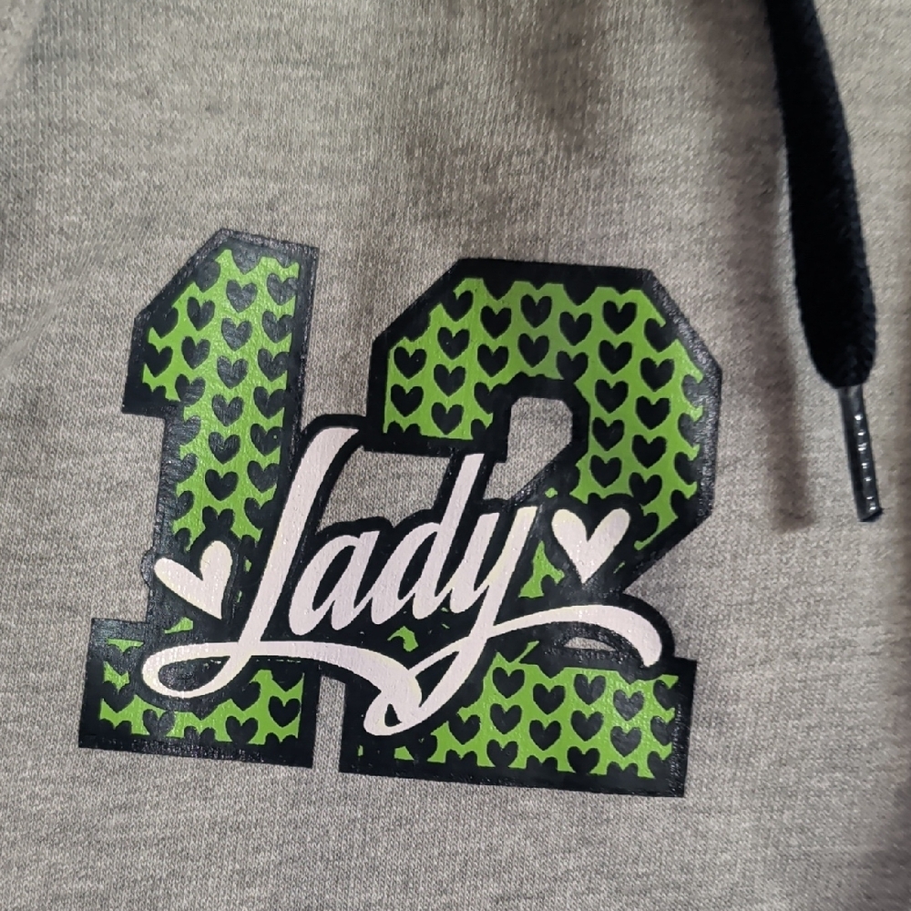 Seahawks Women's Hoodie Lady 12, Kids Seahawks Hoodie - Picture 2 of 6
